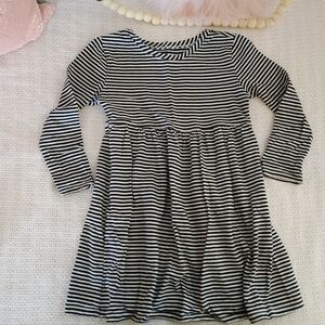 Old Navy Black and White Striped Kids Dress